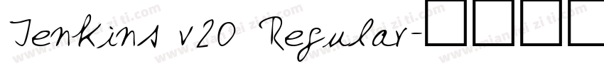 Jenkins v20 Regular字体转换
